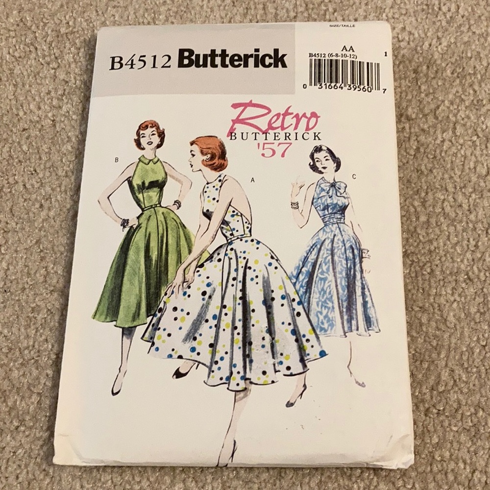 Butterick B4512 Retro Dress Pattern